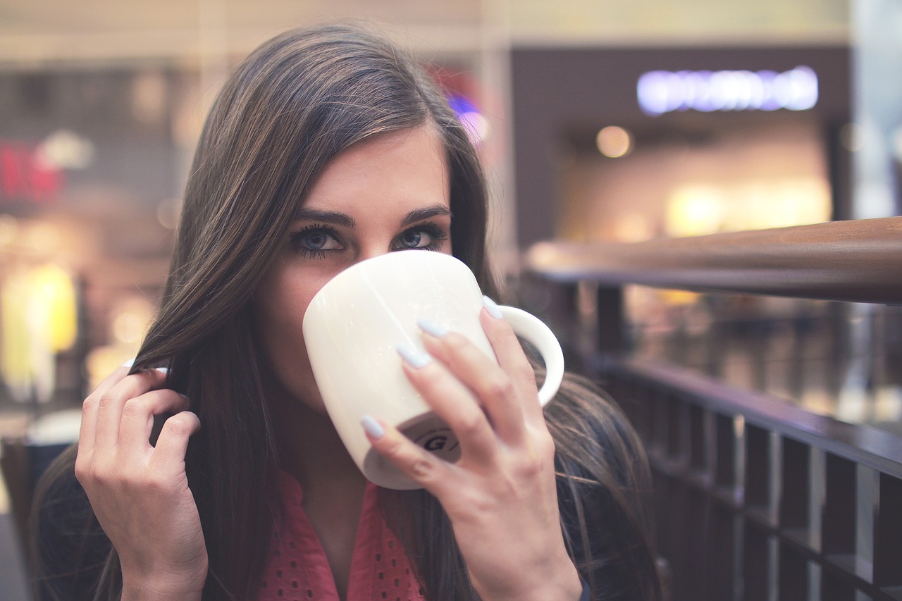 drinking, female, mug